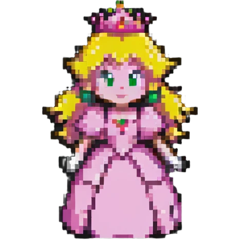 Princess Peach from Mario Bros emoji