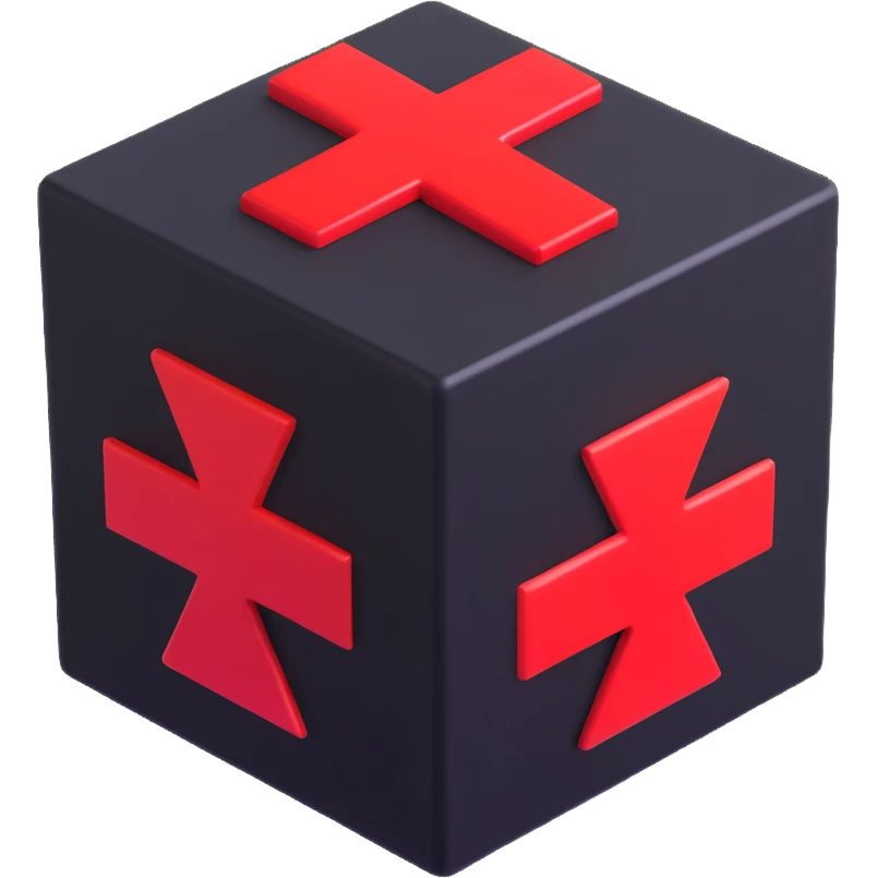 A black box glowing a Red X emoji