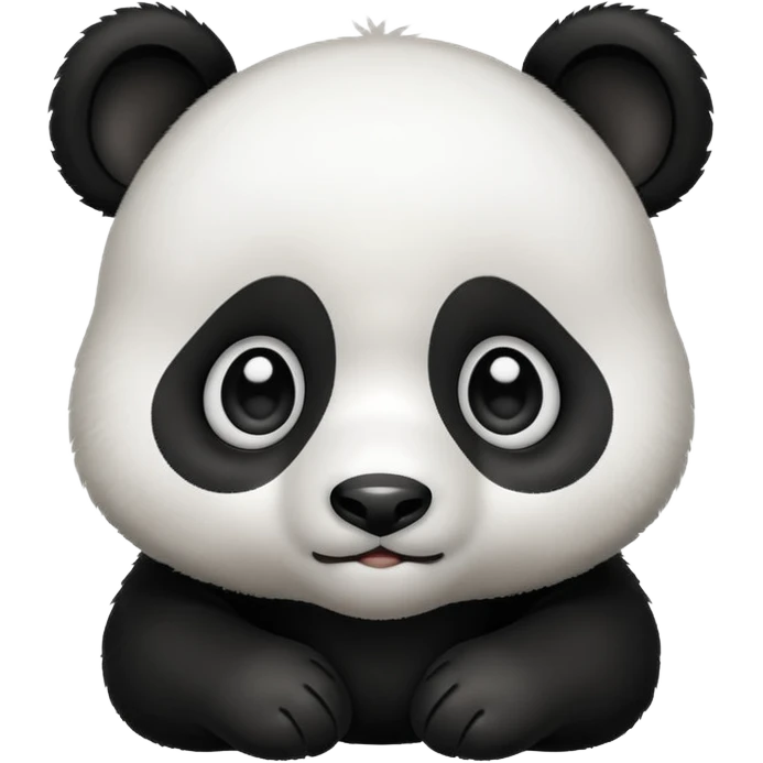 extremely shocked baby panda bear emoji