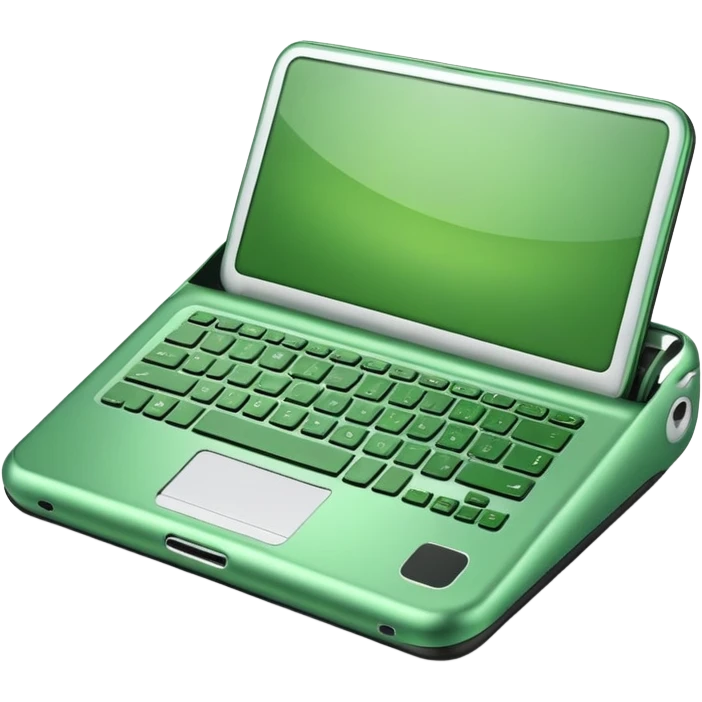 Green portatil computer  emoji