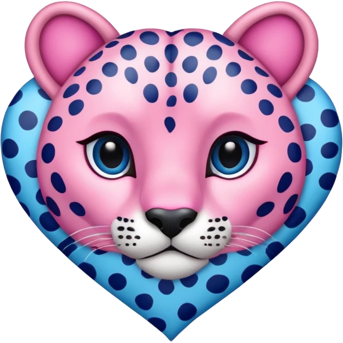 Preppy cheetah heart emoji