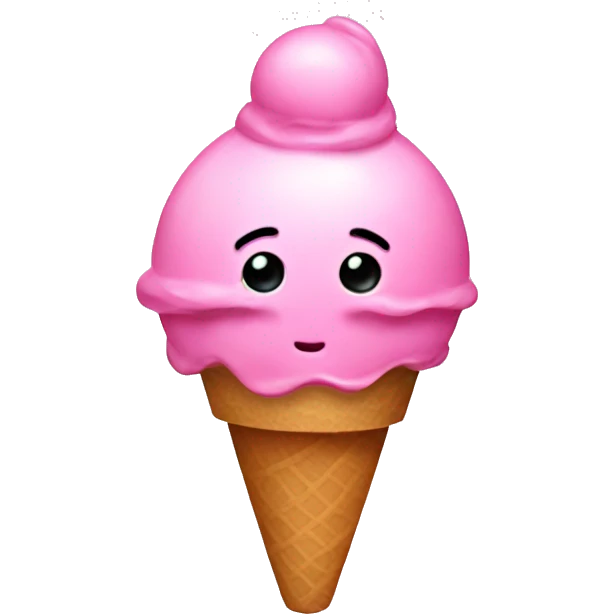 Pink ball icecream emoji