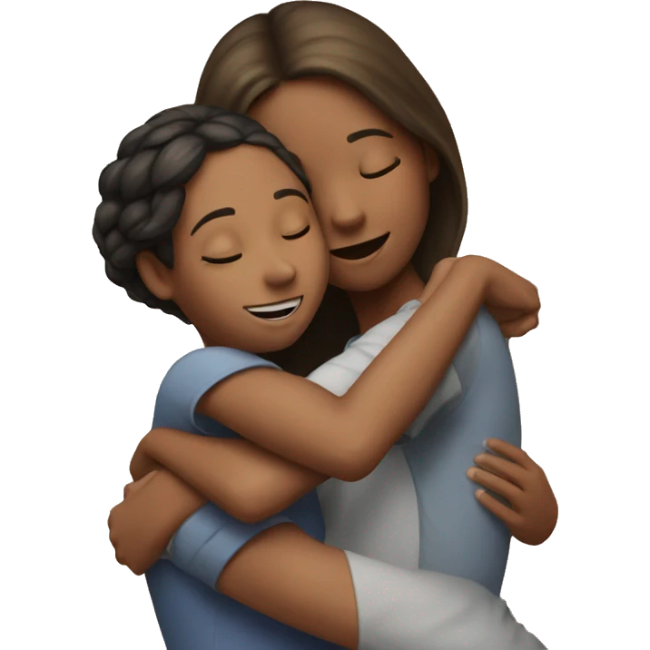 Girl hugging a girl emoji