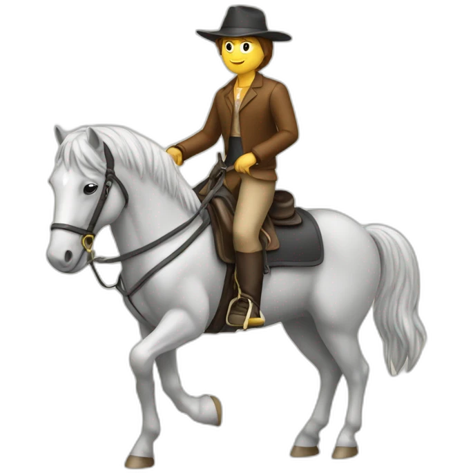 Humain sur cheval emoji