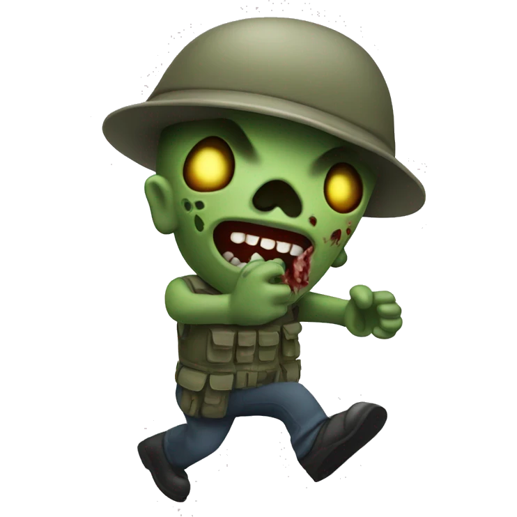 Zombie Soldier dancing emoji