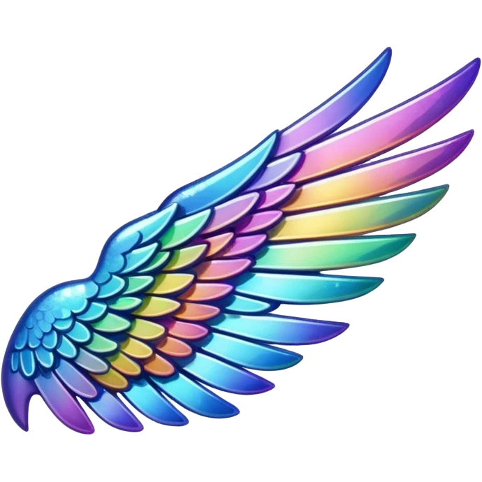 a wing with bling effect emoji