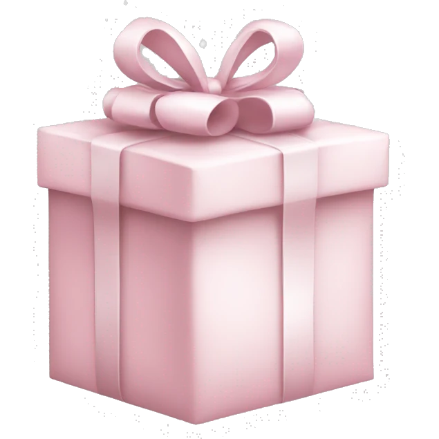 Light pink Christmas gifts under a white Christmas tree  emoji