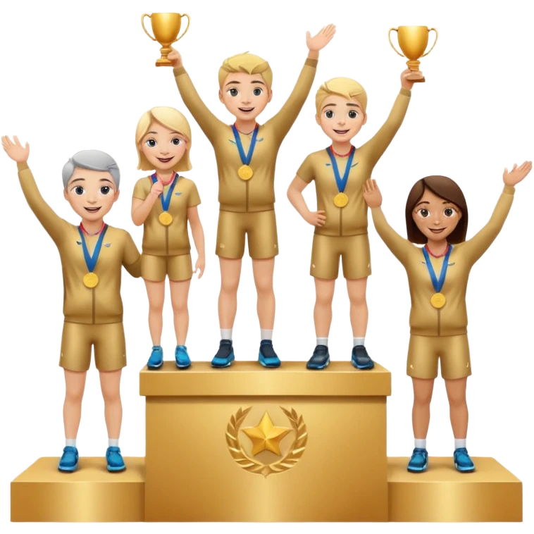 show people is first, second and third place emoji