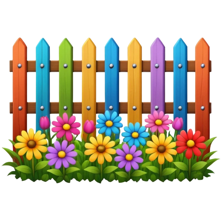 flower bed with a small fence emoji