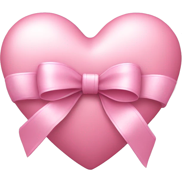 light pink heart with bow emoji