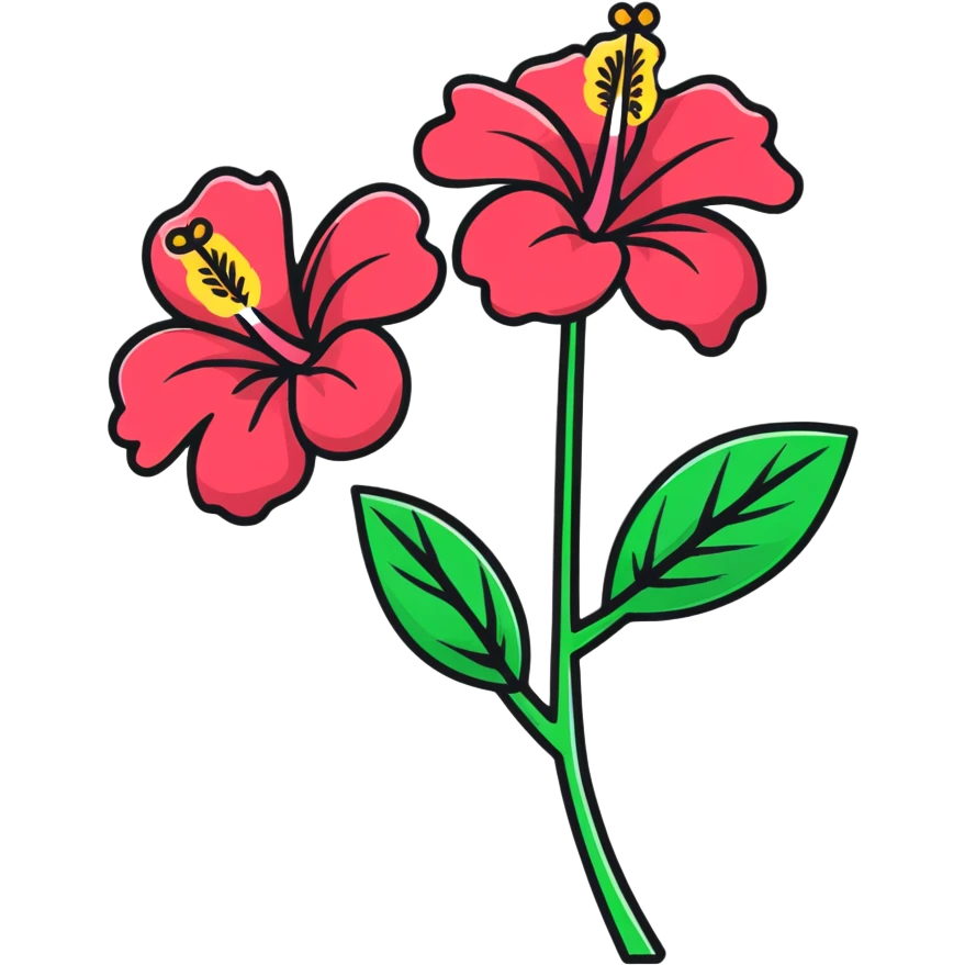 Hibiscus flower emoji