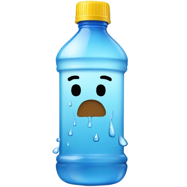 Water dripping out the side of a line bottle emoji