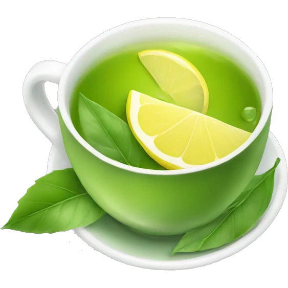 Green tea with lemon  emoji