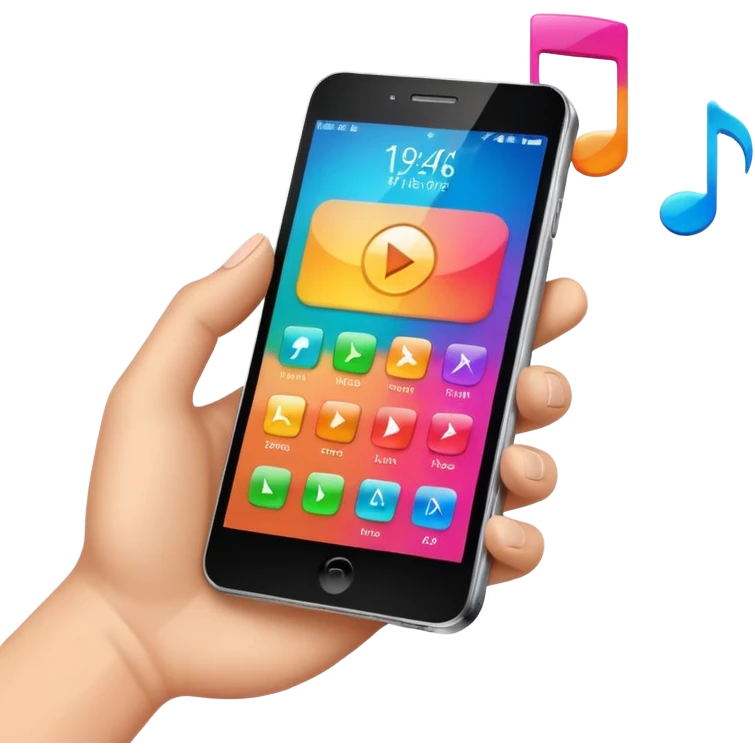 phone with music on the screen








 emoji