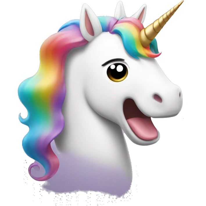 Unicorn pooping ￼ emoji