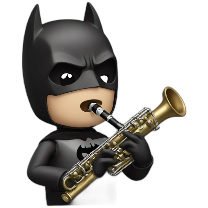 Batman playing clarinet  emoji