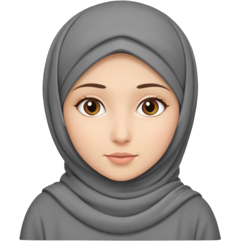 Hidjab girl that is wearing gray dress emoji