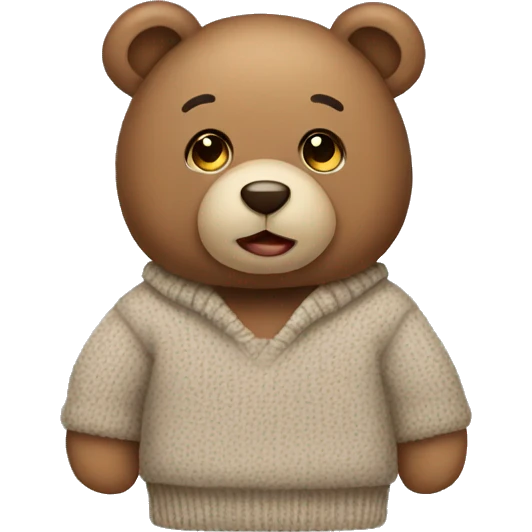 Teddy bear with Pullover  emoji