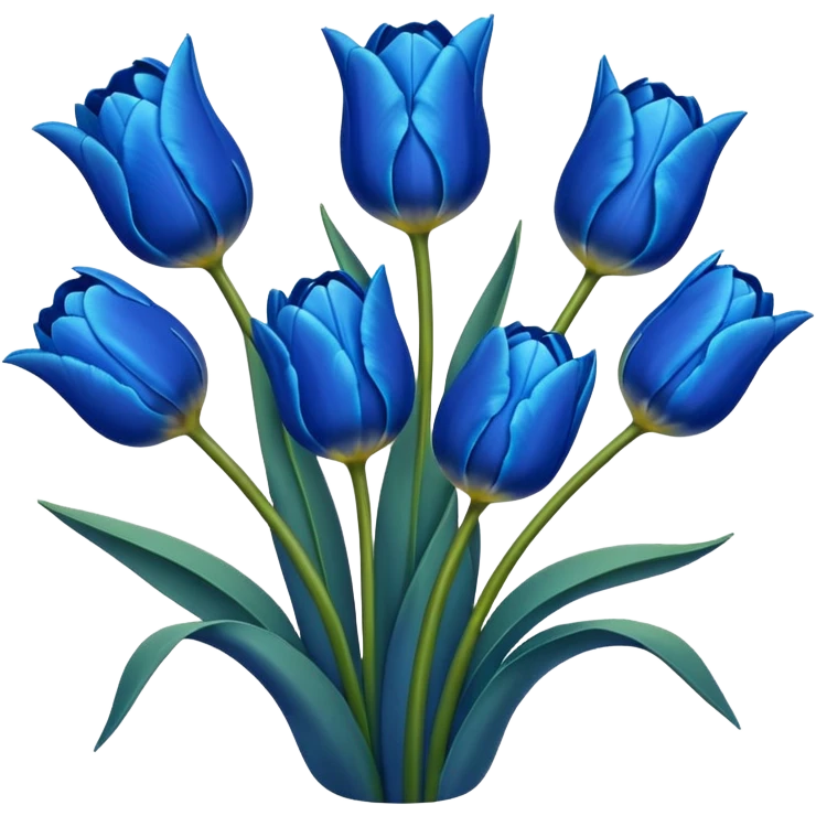 Blue tulips emoji