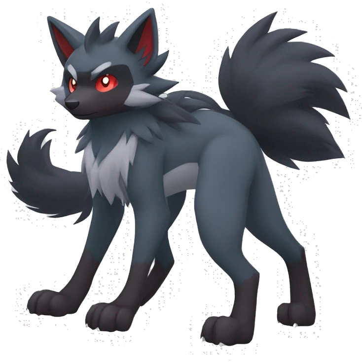 Zoroark-Mightyena-Zorua full body emoji