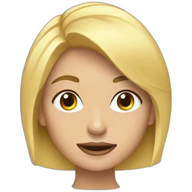 Mujer rubia con yorkshire emoji