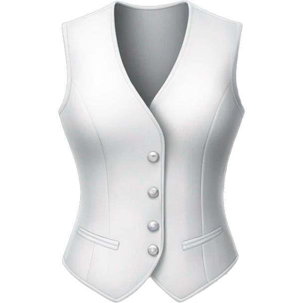 Realistic isolated side view of a white fashion vest blouse. emoji