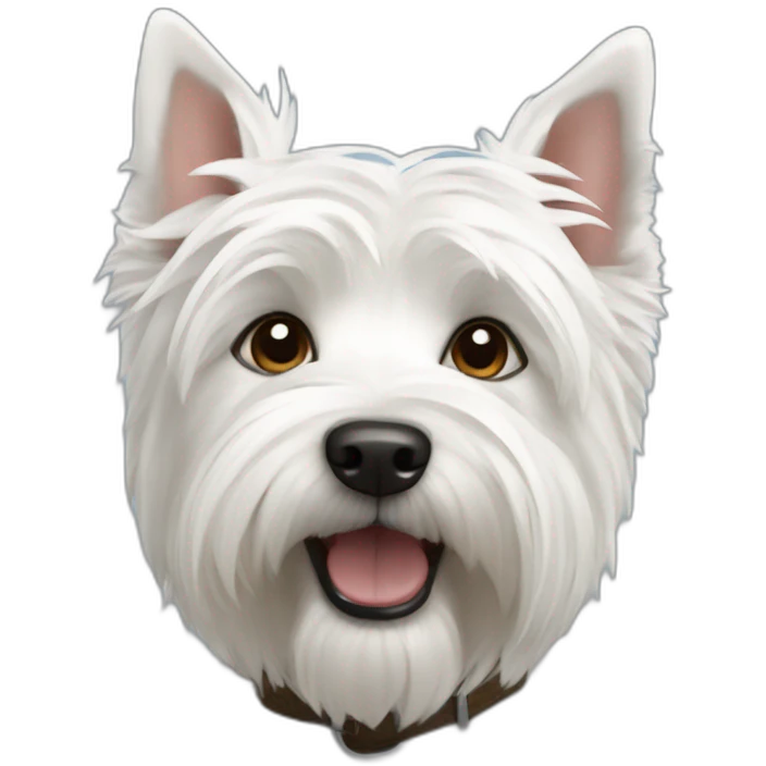 Westie Highlander terrier emoji