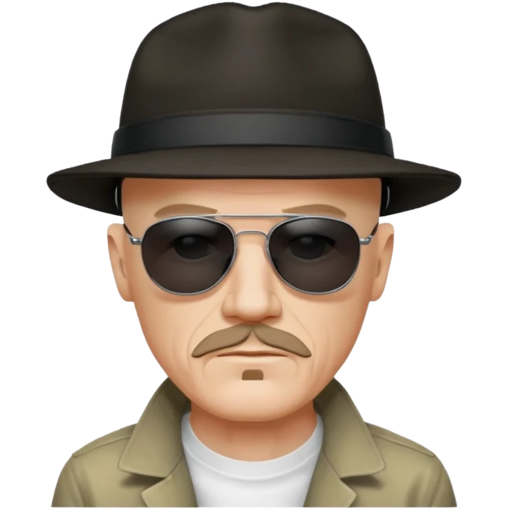 Hizenberg in hat and black sunglasses  emoji