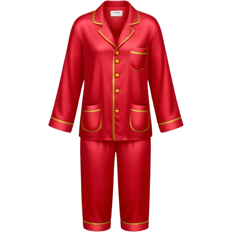 Pijama de satin color cherry emoji