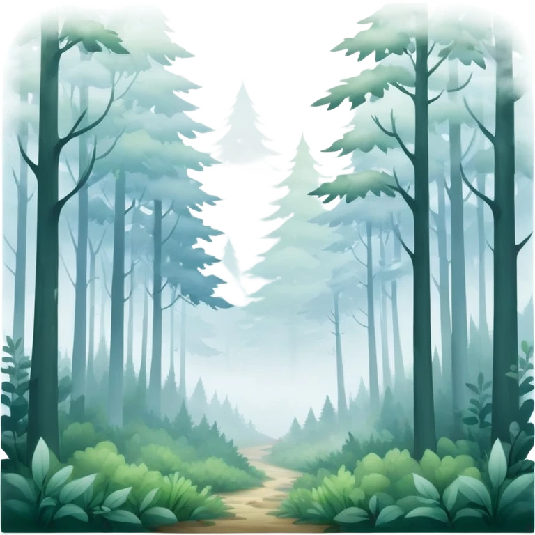 foggy mist in a forest emoji