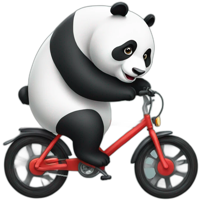 Panda auf velo emoji