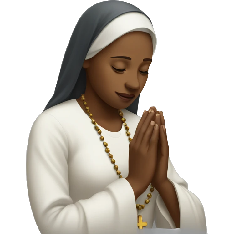 A TOK emoji of a woman praying the rosary emoji