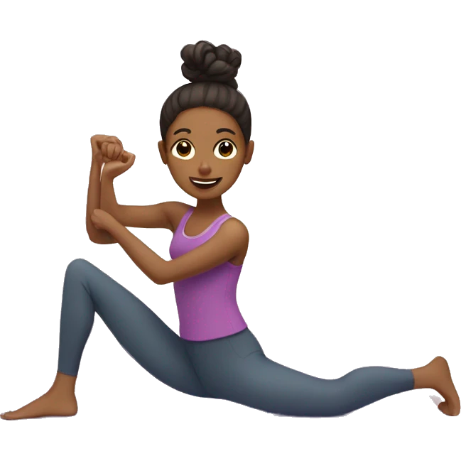 Girl doing pilates  emoji