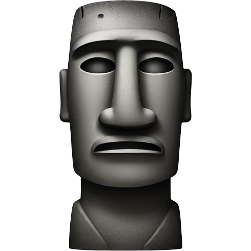 moai de 3 quart emoji