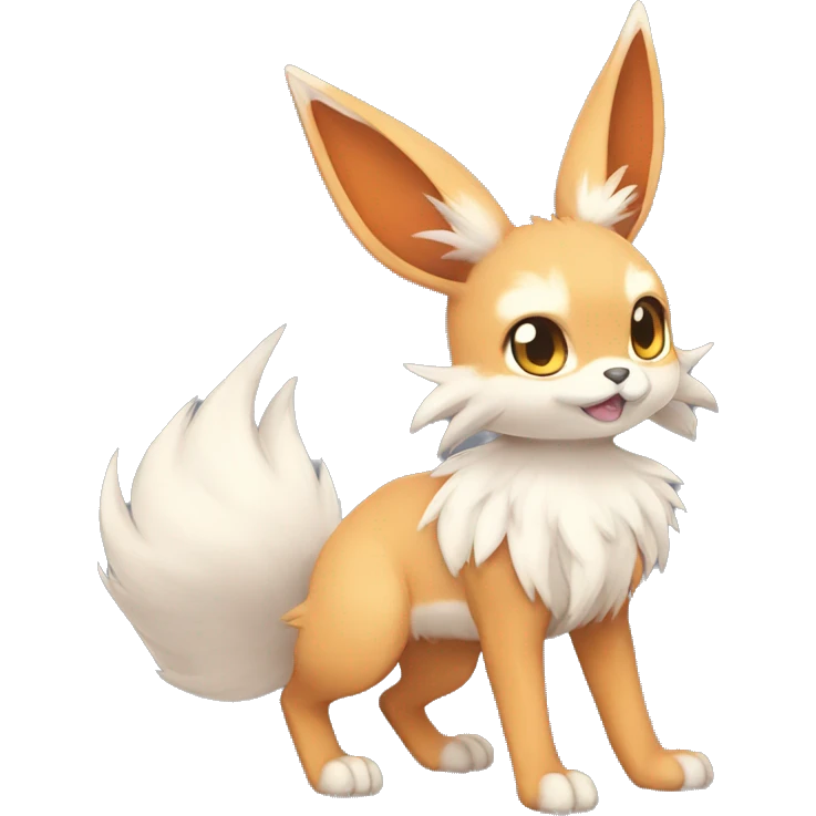Eeveelution-Bunny-Fox-Pokémon-fusion full body emoji