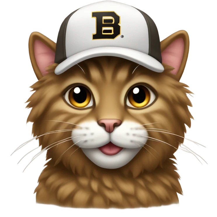 fluffy brown cat colorado buffalos hat emoji