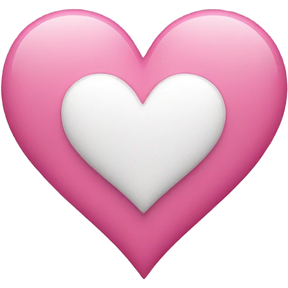 Pink heart whit white emoji
