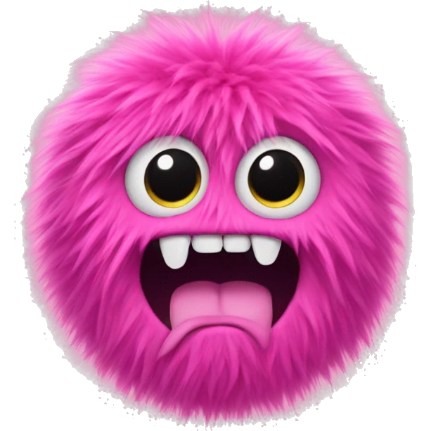 Pink furry monster emoji