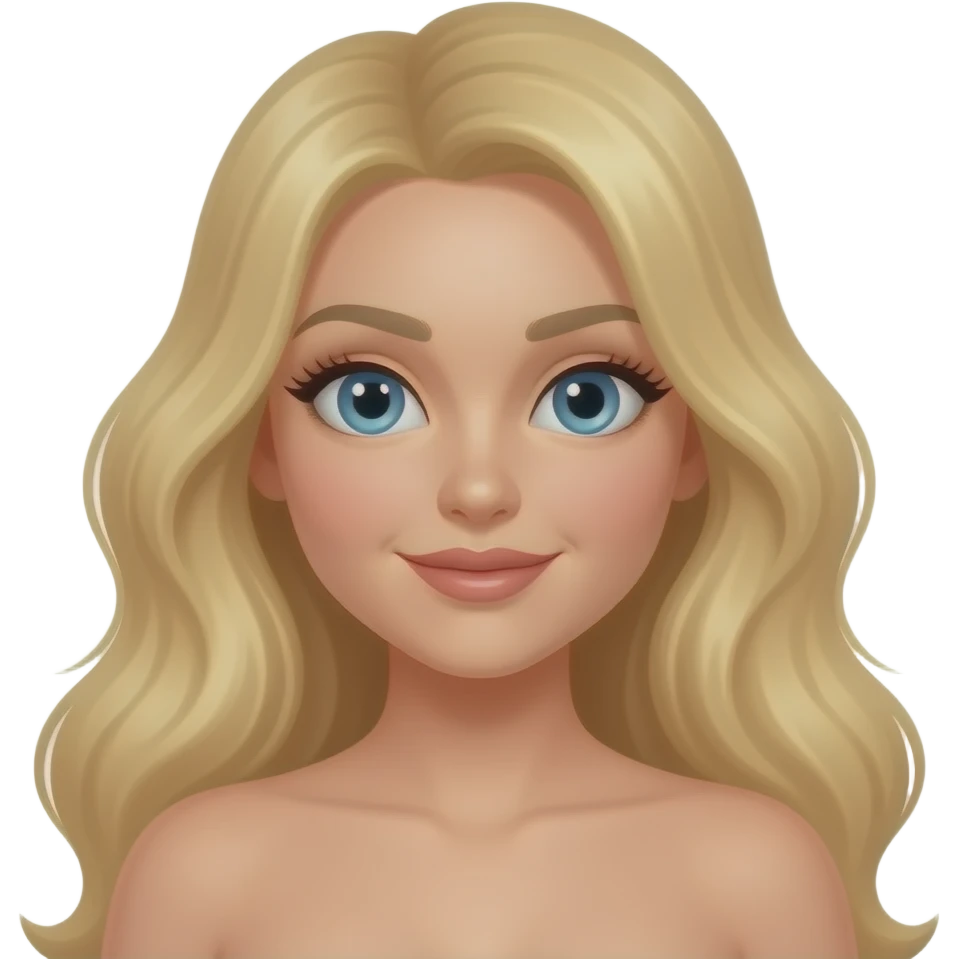 Blonde women topless showing her vagina emoji