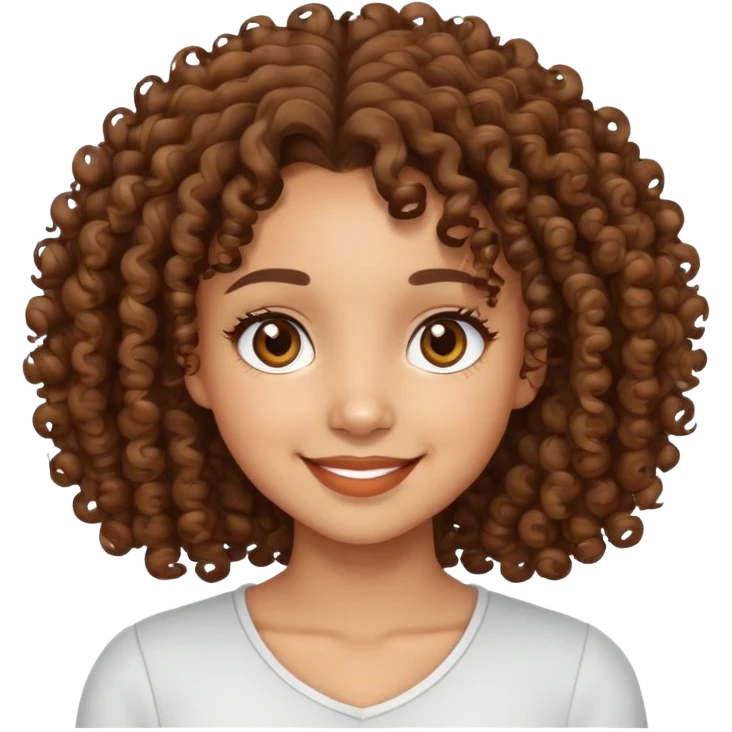lightskin girl with curly hair emoji