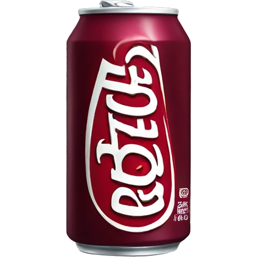 A Dr Pepper Can with a maroon bow on top emoji