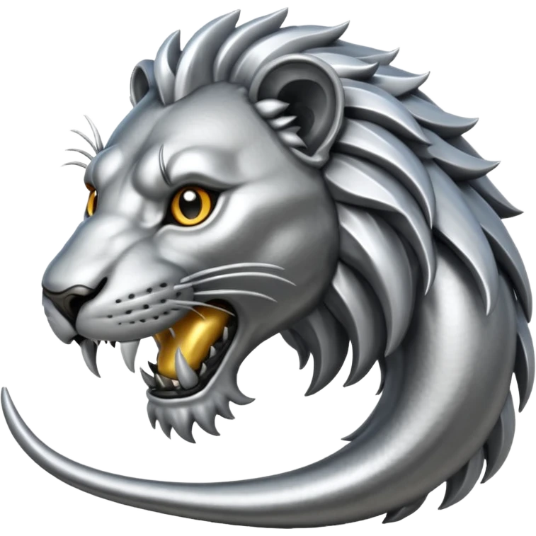 Silver Elder Scrolls Online Lion eating its tail Ouroboro emoji