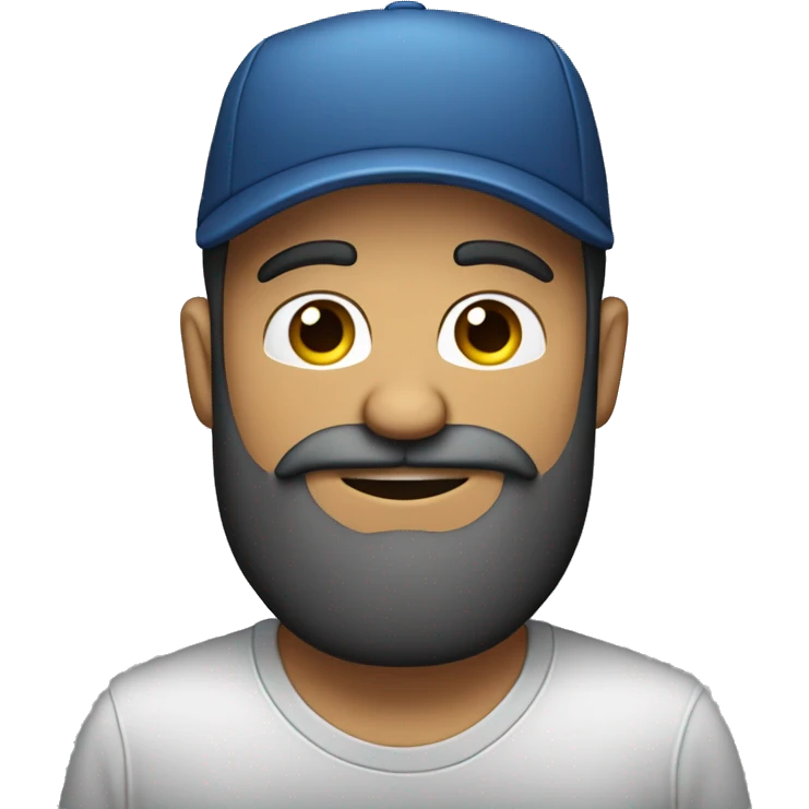 Hombre con barba y gorra  emoji