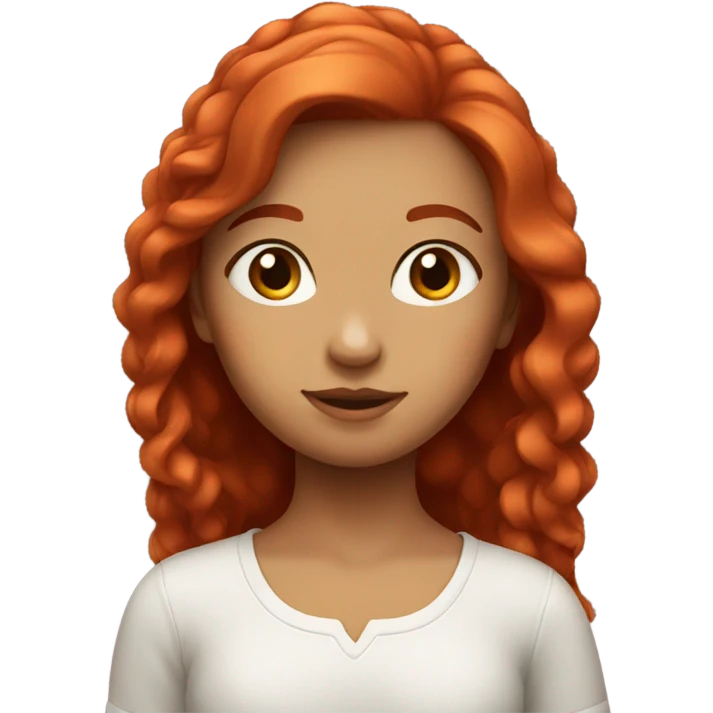 Girl with red hair emoji