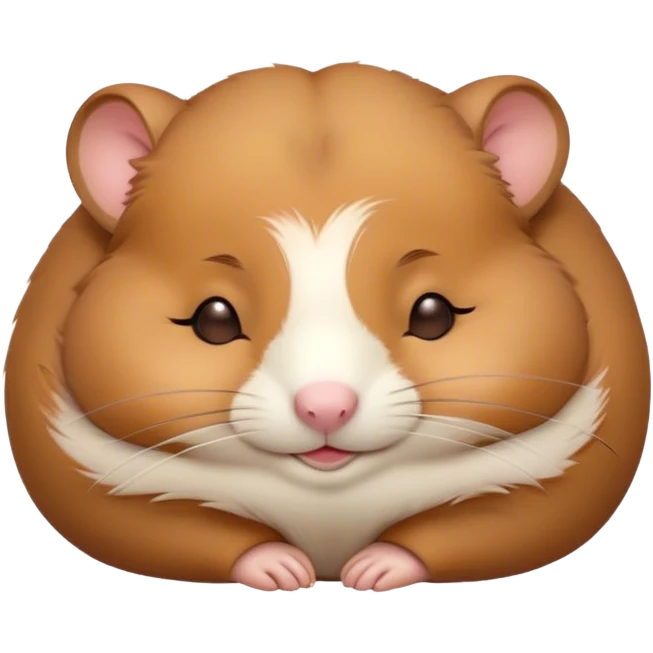 Meme-Worthy Cute Sleeping Brown Hamster Portrait Emoji, Head resting peacefully with a contented smile, showcasing a delightfully compact build and a luxuriously soft rich brown coat, eyes shut in a serene nap, Simplified yet hilariously adorable features, highly detailed, glowing with a soft, drowsy light, high shine, relaxed and utterly lovable, stylized with an air of playful laziness, bright and heartwarming, soft glowing outline, capturing the essence of a comically sleepy hamster, so meme-worthy it feels like it could instantly become the next viral sensation of adorable slumber! emoji