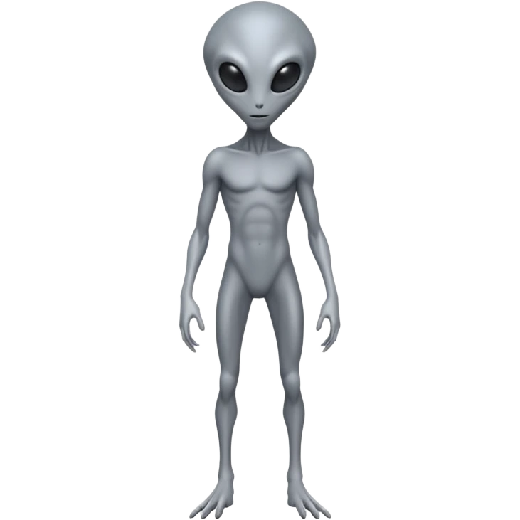 fullbody gray alien emoji