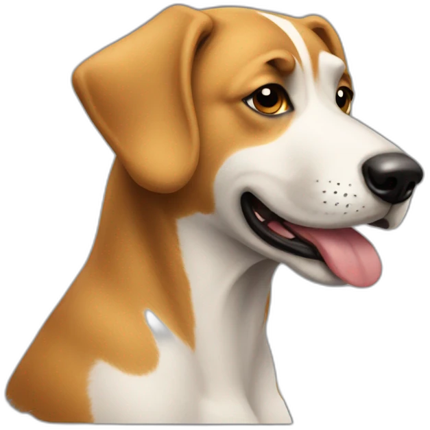 a dog with a long muzzle in profile emoji