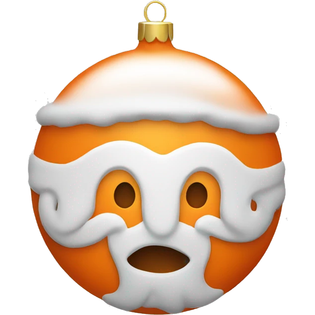 christmas decoration orange color emoji