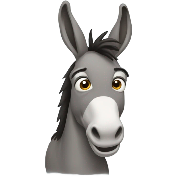 Create a emoji of a confused donkey emoji