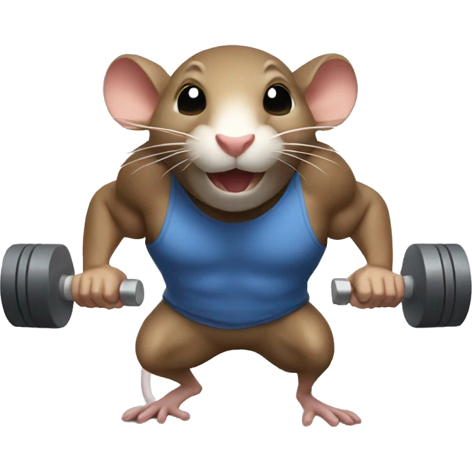 rat that is strength training  emoji